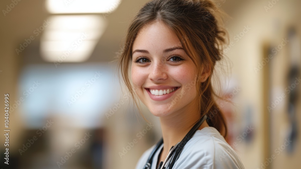 Fototapeta premium Smiling Nurse in Hospital Environment
