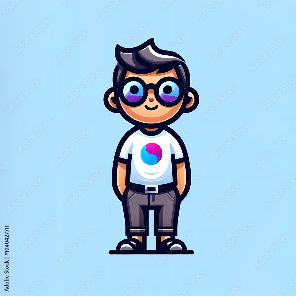 A boy vector illustration A boy vector illustration