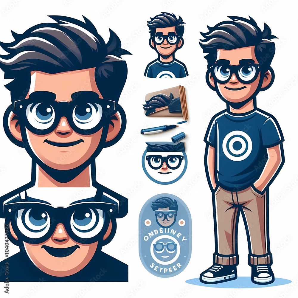 A boy vector illustration A boy vector illustration
