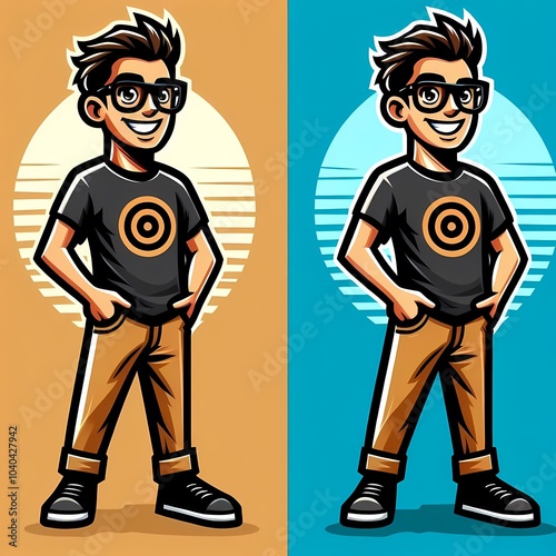 A boy vector illustration 