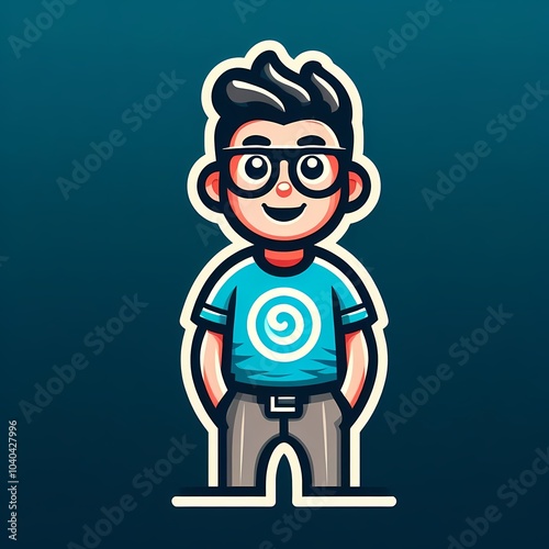 A boy vector illustration 