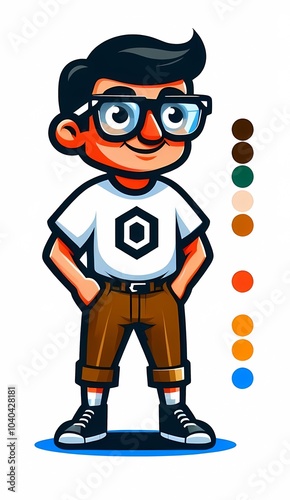 A boy vector illustration 