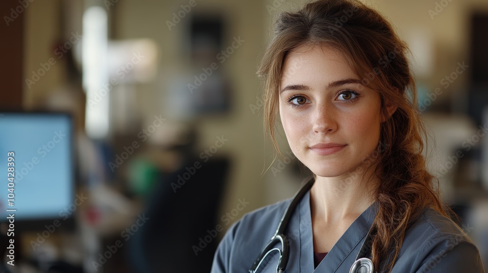 Young Medical Assistant in Healthcare Setting Young Medical Assistant in Healthcare Setting