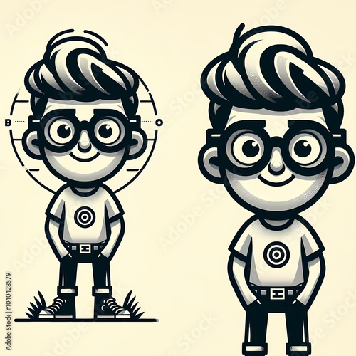 A boy vector illustration 