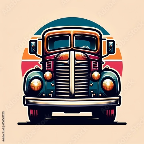 Truck vector illustration logo design 