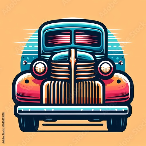 Truck vector illustration logo design 