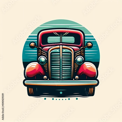 Truck vector illustration logo design 
