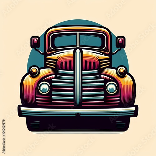 Truck vector illustration logo design 