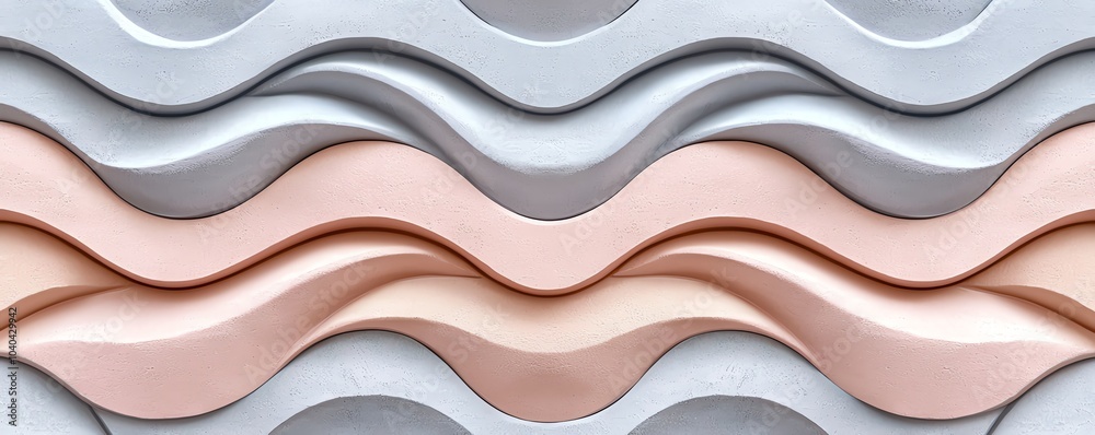 A textured pattern of wavy layers in soft pastel colors, creating a visually pleasing and modern design. A textured pattern of wavy layers in soft pastel colors, creating a visually pleasing and modern design.