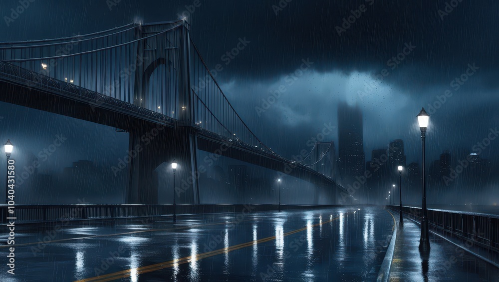 Fototapeta premium city bridge at night