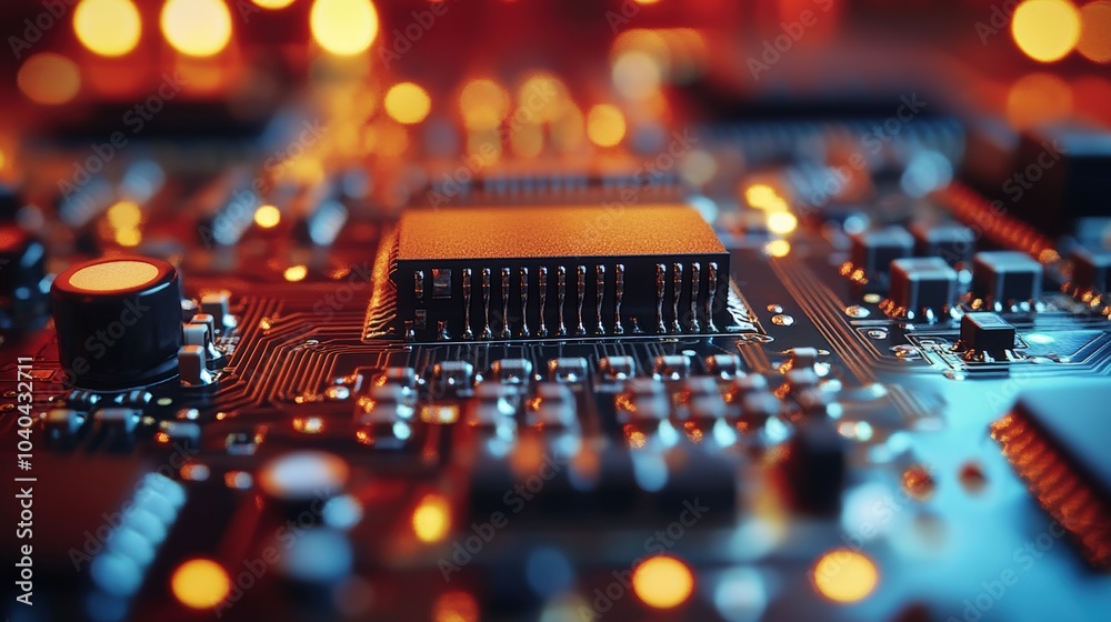 Close-up of Circuit Board with Electronic Components Close-up of Circuit Board with Electronic Components