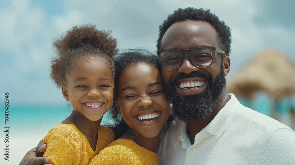 Joyful Family Moment on a Beach Joyful Family Moment on a Beach