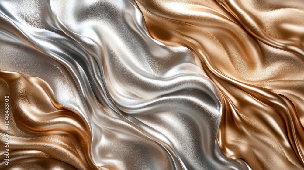Elegant Flow of Metallic Tones in Minimalist Style