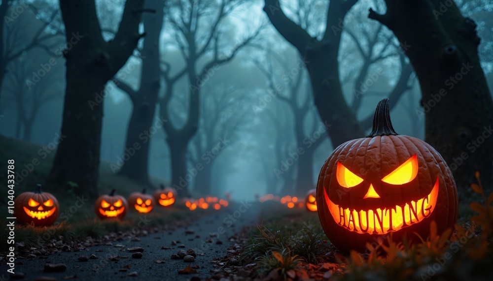 Halloween Background, Witches, Bats, Haunted Houses, Dark Forests and Halloween Themes with Copy Space Halloween Background, Witches, Bats, Haunted Houses, Dark Forests and Halloween Themes with Copy Space