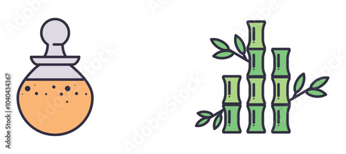 spa vector icon set with white background