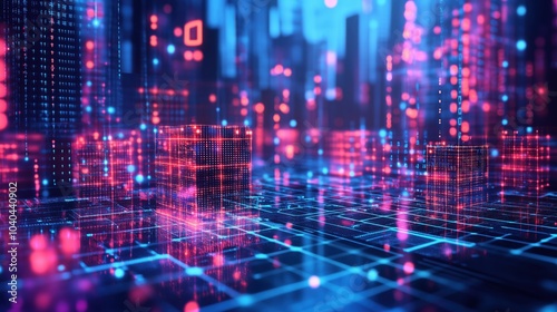 Wallpaper Mural Business AI Powered Billing Solutions,digital marketing highway colorful light trails, symbolizing speed movement automation Torontodigital.ca