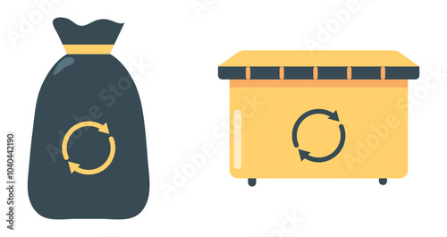 set of vector icons of toilet with white background