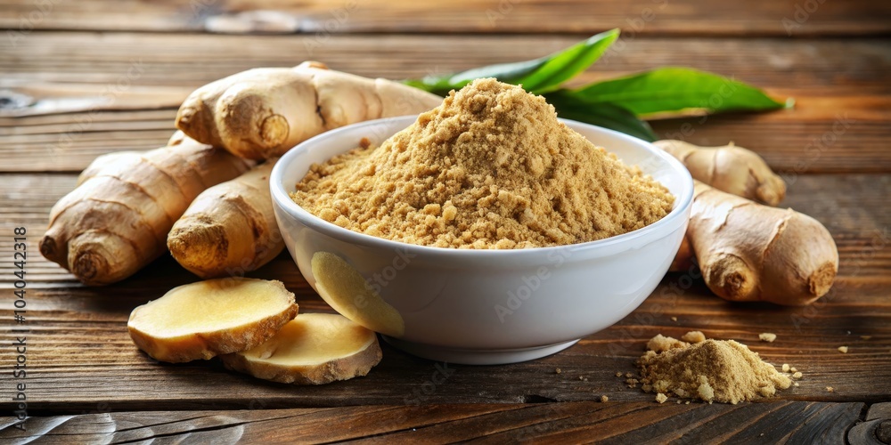 Ground Ginger in White Bowl with Fresh Root, Ginger, Spice, Health ,ginger, spice, health Ground Ginger in White Bowl with Fresh Root, Ginger, Spice, Health ,ginger, spice, health