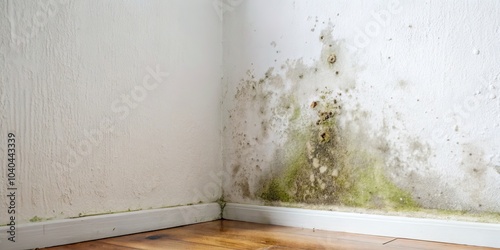 Mold Growth in Corner of Room, Water Damage, Dampness, Home Inspection, Mold Remediation, Mold, Moisture