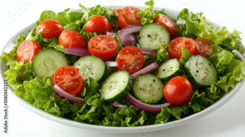 Fresh Vibrant Salad with Lettuce and Cherry Tomatoes