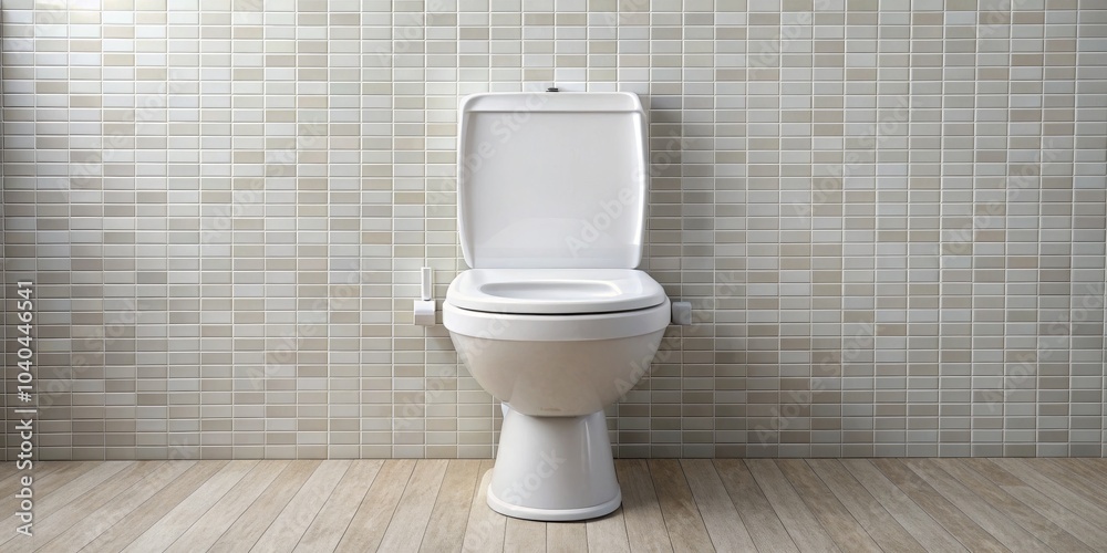 White Toilet in Modern Bathroom with Beige Tiles, bathroom design, toilet design, bathroom decor White Toilet in Modern Bathroom with Beige Tiles, bathroom design, toilet design, bathroom decor
