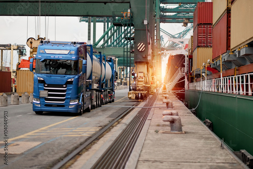 UREA Diesel Exhaust Fluid Bunkering In The Trade Port photo