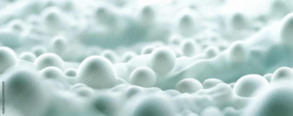 A serene abstract image of soft, round shapes in a light green hue, evoking calmness and tranquility. A serene abstract image of soft, round shapes in a light green hue, evoking calmness and tranquility.