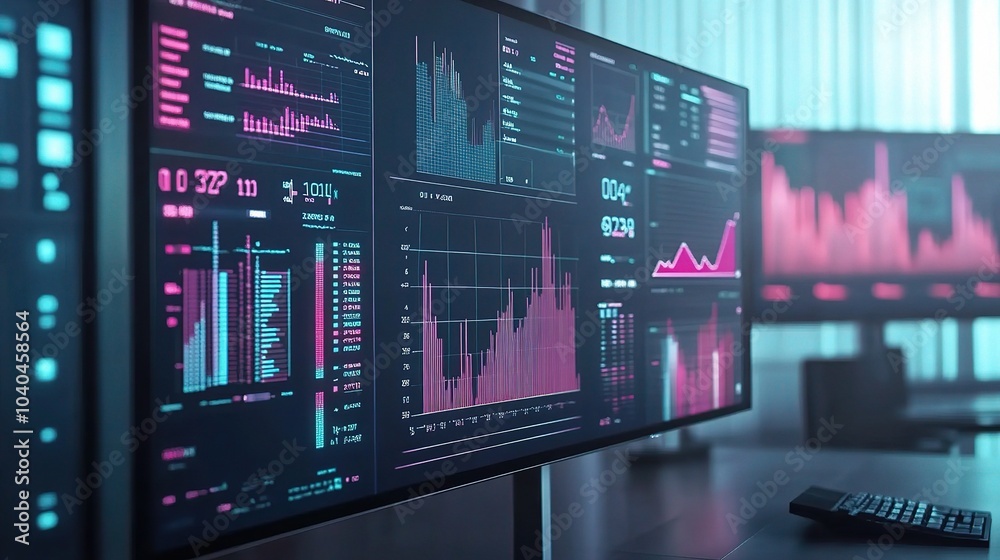 Creative Data Analysis Concept with Computer Software Creative Data Analysis Concept with Computer Software