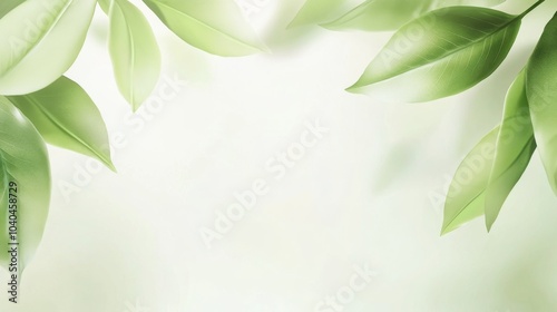 A serene and peaceful background featuring soft green leaves, perfect for nature-themed projects and designs.