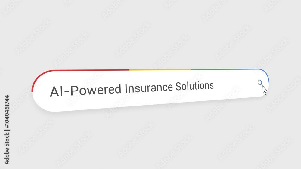 Typing AI-Powered Insurance Solutions in Search Bar Animation | Close-Up Search Engine Interface | Web Search for AI-Powered Insurance Solutions | Internet Browsing, Technology Typing AI-Powered Insurance Solutions in Search Bar Animation | Close-Up Search Engine Interface | Web Search for AI-Powered Insurance Solutions | Internet Browsing, Technology