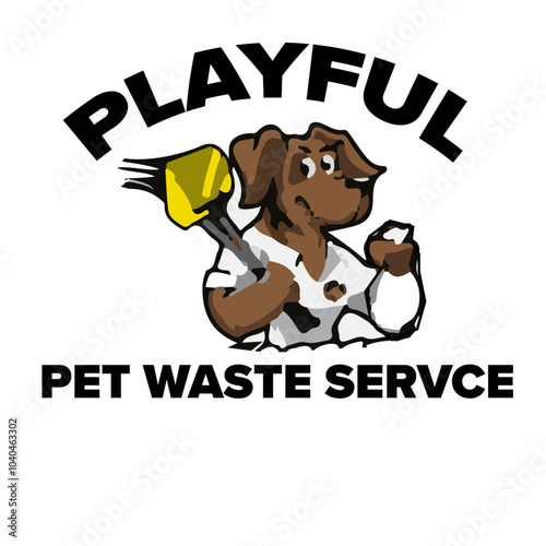 Create a business logo for a pet waste removal .Clean up after your pet. Outline logo template with hygienic dog waste bag with poop icon.