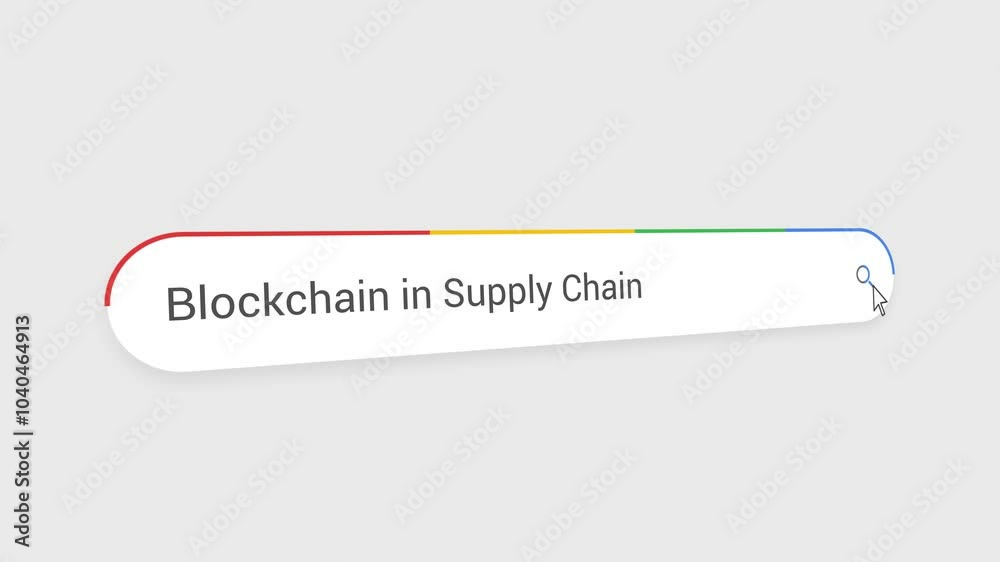 Typing Blockchain in Supply Chain in Search Bar Animation | Close-Up Search Engine Interface | Web Search for Blockchain in Supply Chain | Internet Browsing, Technology Typing Blockchain in Supply Chain in Search Bar Animation | Close-Up Search Engine Interface | Web Search for Blockchain in Supply Chain | Internet Browsing, Technology