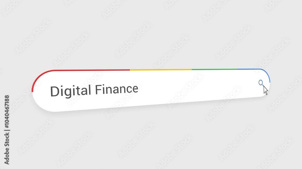 Typing Digital Finance in Search Bar Animation | Close-Up Search Engine Interface | Web Search for Digital Finance | Internet Browsing, Technology, and Digital Marketing Animation Video Typing Digital Finance in Search Bar Animation | Close-Up Search Engine Interface | Web Search for Digital Finance | Internet Browsing, Technology, and Digital Marketing Animation Video