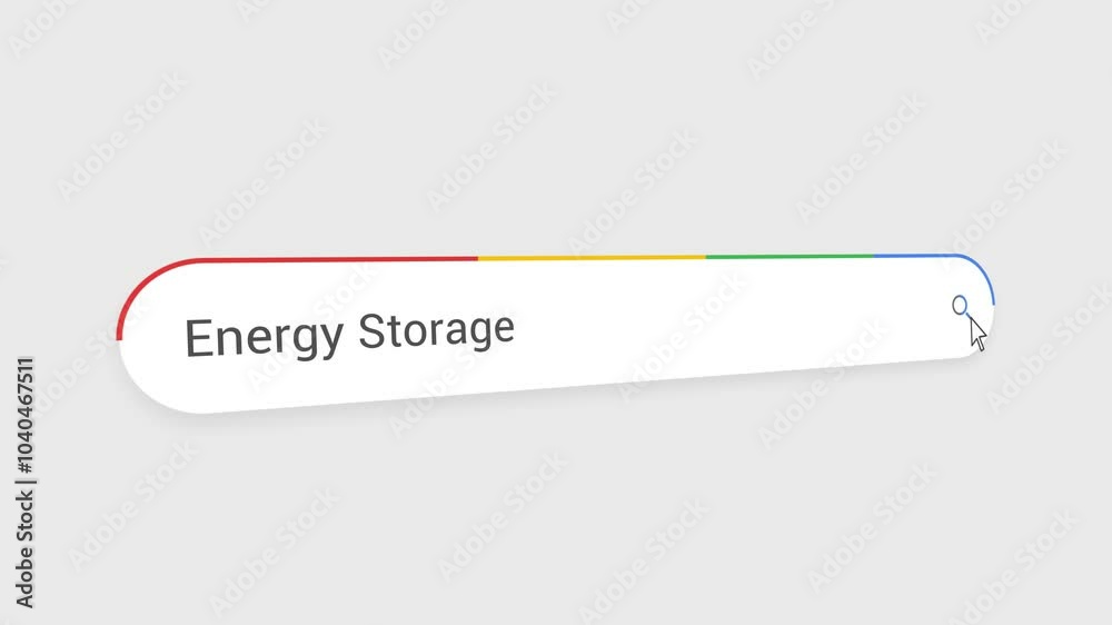Typing Energy Storage in Search Bar Animation | Close-Up Search Engine Interface | Web Search for Energy Storage | Internet Browsing, Technology, and Digital Marketing Animation Video Typing Energy Storage in Search Bar Animation | Close-Up Search Engine Interface | Web Search for Energy Storage | Internet Browsing, Technology, and Digital Marketing Animation Video