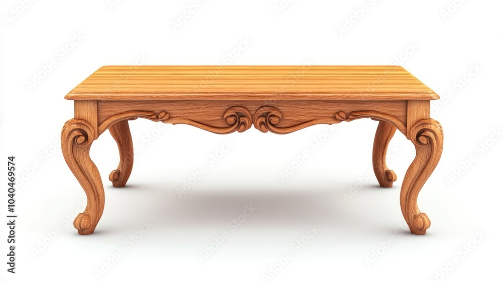 Ornate Wooden Table with Carved Legs and Top Ornate Wooden Table with Carved Legs and Top