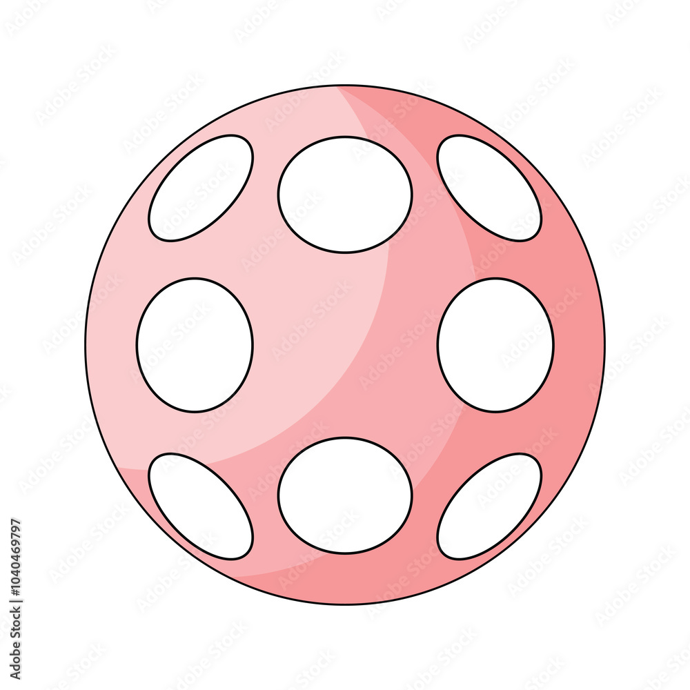 Obraz premium A pink Pickleball ball icon