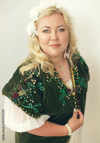 woman wearing elf fantasy costume