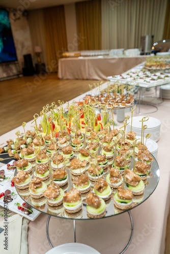 Assorted Canapés at Banquet photo