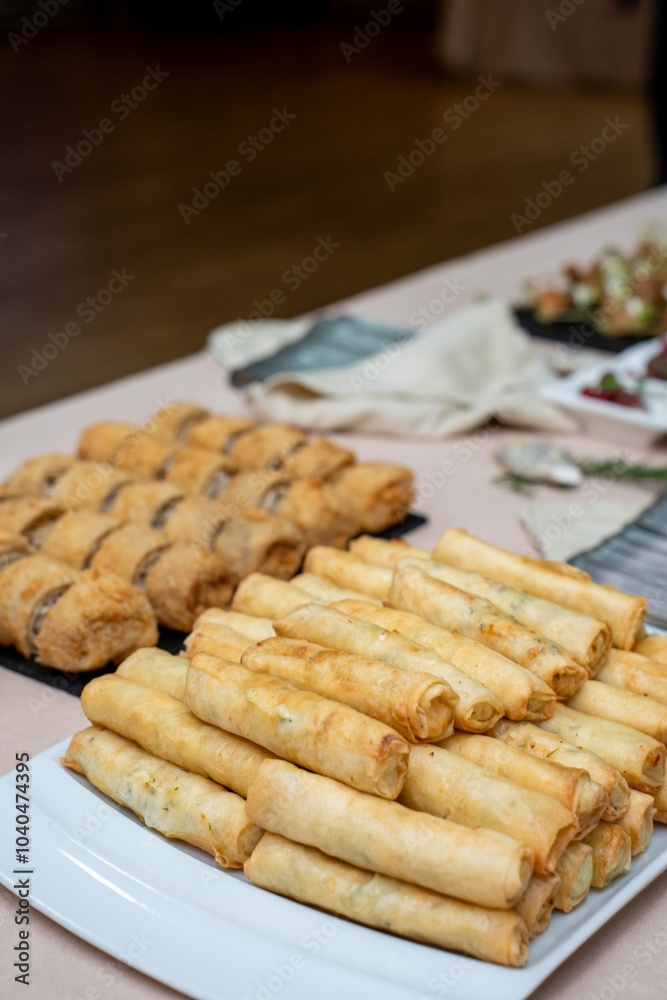 Fried Spring Rolls at Banquet Fried Spring Rolls at Banquet