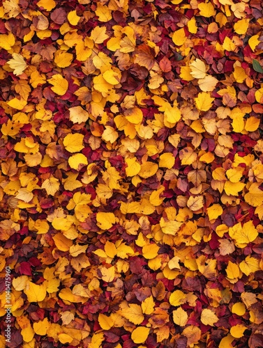 Leaf litter on forest floor