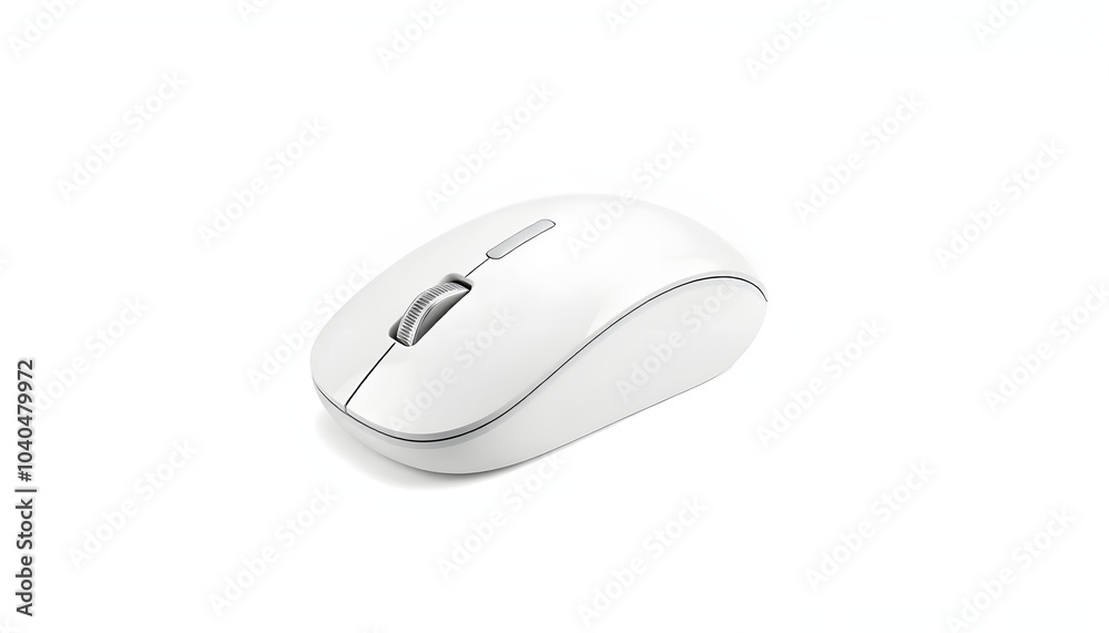 White png wireless mouse mockup digital device isolated with white highlights, png White png wireless mouse mockup digital device isolated with white highlights, png