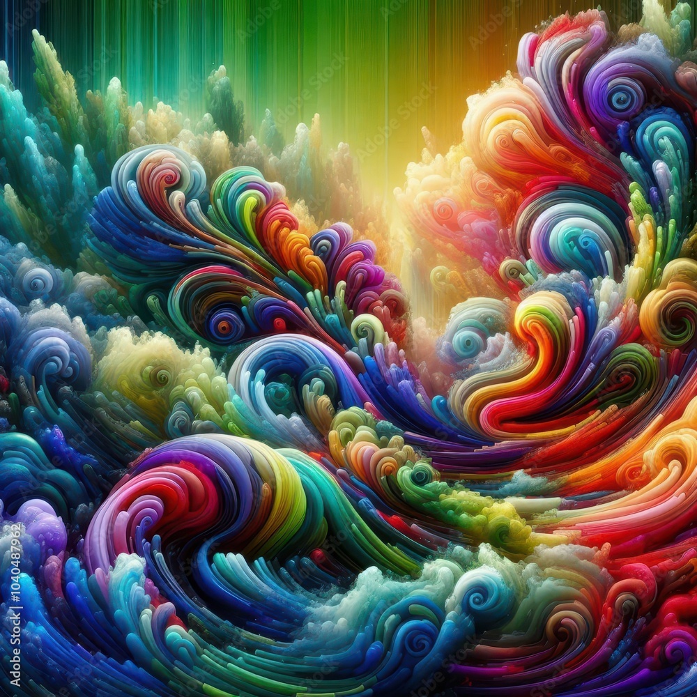 Abstract art, art, bizarre shapes, colorful Abstract art, art, bizarre shapes, colorful