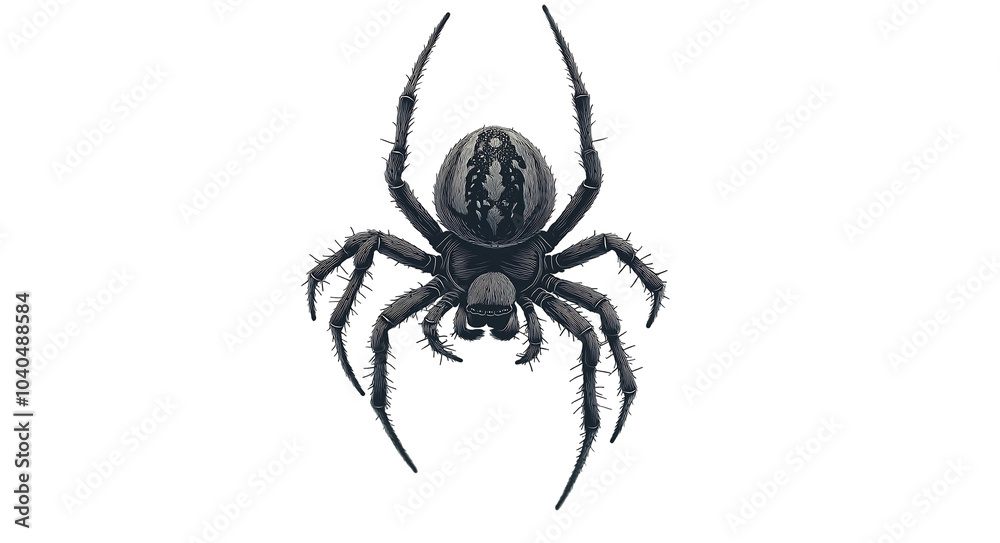 Obraz premium Spider web on transparent background, Ai