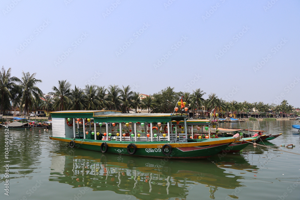 Traditional boast in the harbor of Hoi An Traditional boast in the harbor of Hoi An