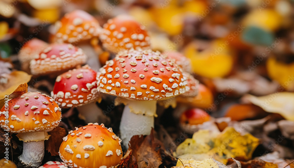 beautiful closeup of forest mushrooms in grass, autumn season. little fresh mushrooms, growing in Autumn Forest. mushrooms and leafs in forest. Mushroom picking concept.
beautiful closeup of forest mushrooms in grass, autumn season. little fresh mushrooms, growing in Autumn Forest. mushrooms and leafs in forest. Mushroom picking concept.