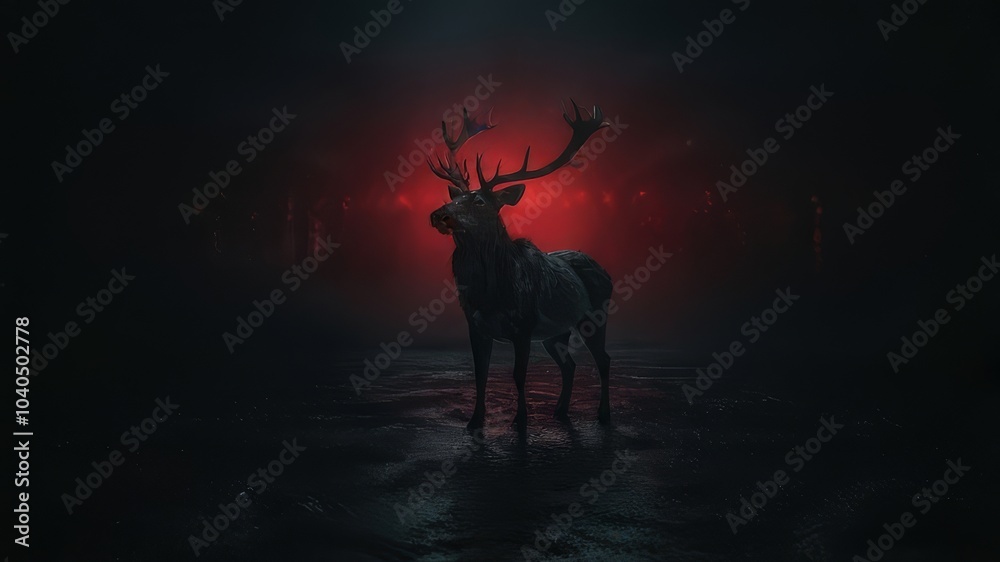 Reindeer toy with red nose Christmas background Reindeer toy with red nose Christmas background