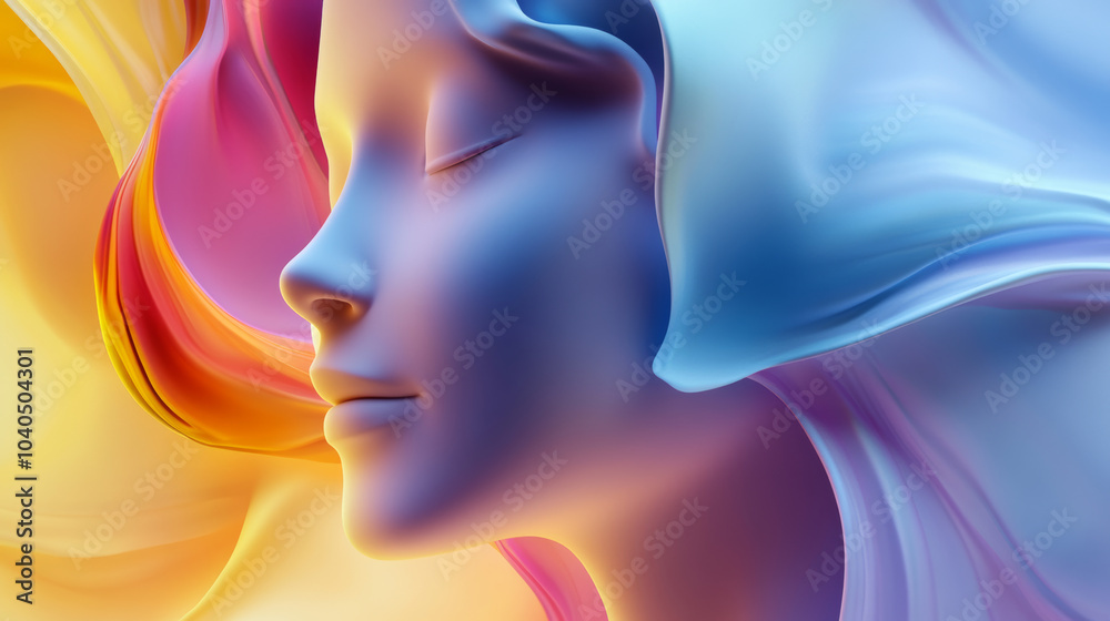 3D illustration of an abstract profile of a person, emphasizing unique shapes and forms to convey individuality.
3D illustration of an abstract profile of a person, emphasizing unique shapes and forms to convey individuality.