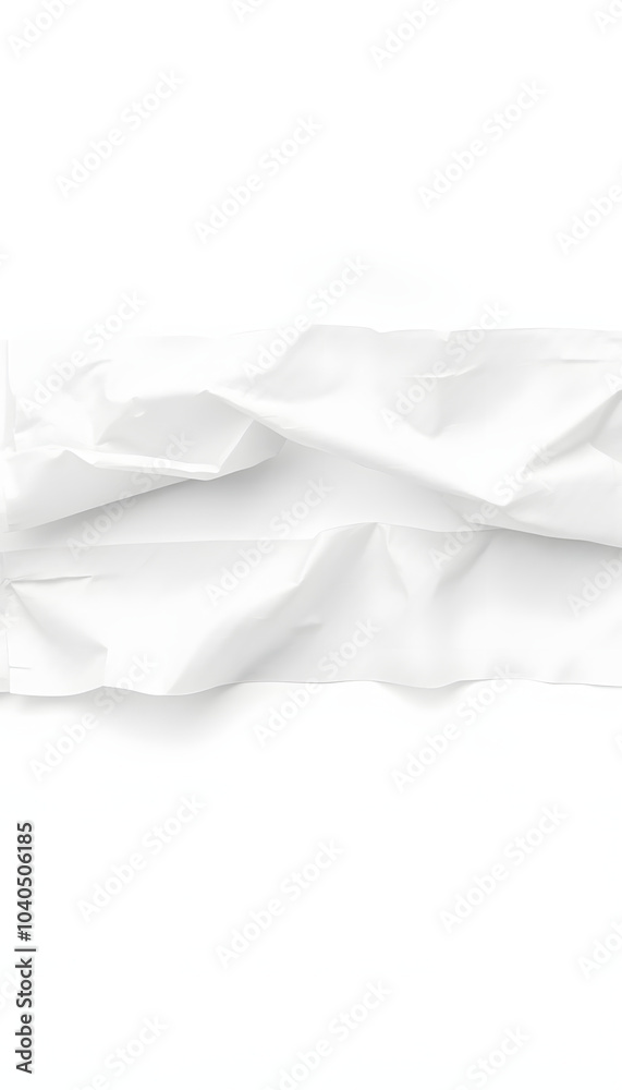 Obraz premium Wrinkled clear textured tape set isolated with white highlights, png