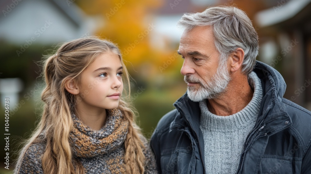 Father apologizing to his teenage daughter after a disagreement, representing the importance of communication and forgiveness in family relationships Father apologizing to his teenage daughter after a disagreement, representing the importance of communication and forgiveness in family relationships