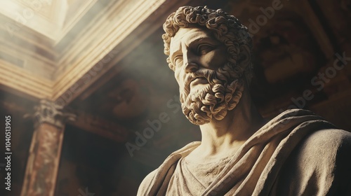 Wallpaper Mural Stoic Greek And Roman Statues, Stoics And Stoicism, Philosophy, Motivational And Inspirational Themes With Copy Space Torontodigital.ca
